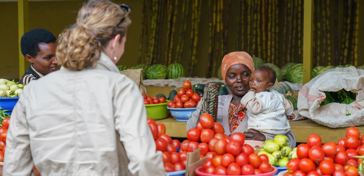 Visit the market in Uganda